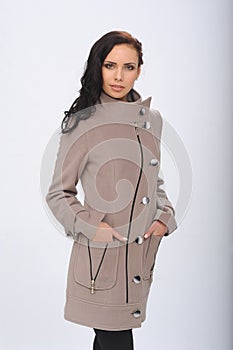 Girl in overcoat