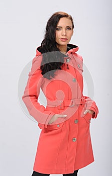 Girl in overcoat