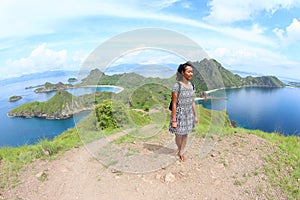 Girl on Padar Island photo