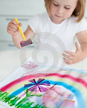 Girl painting