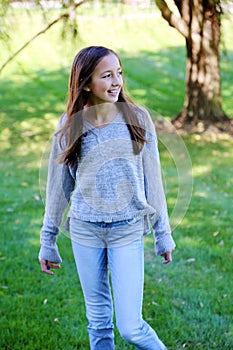 Girl in park