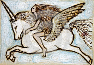 Girl with Pegasus