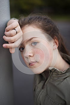 Girl in pensive mood