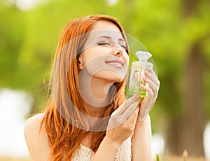 Girl with perfume