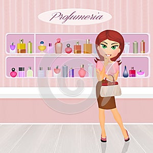 Girl in the perfumery