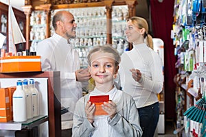 Girl in the pharmacy