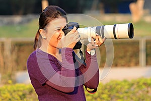 Girl photographer