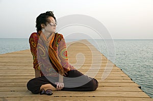 Girl on pier 02