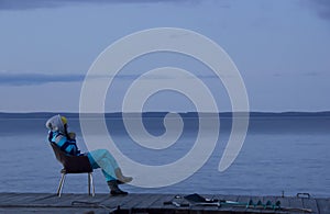 The girl on the pier