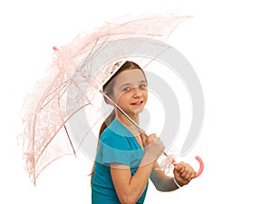 Girl with pink parasol