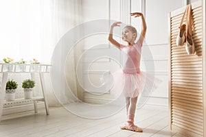 Girl in a pink tutu