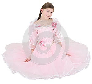 Girl in pinkish dress