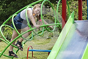 girl , playground, joy teenager