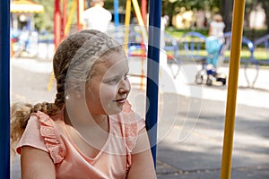 girl , playground, joy teenager