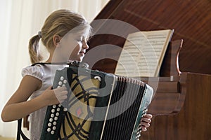 Girl Playing Accordion