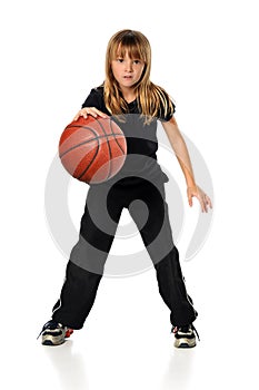 Girl Playing basketball