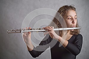 Girl Playing Flute