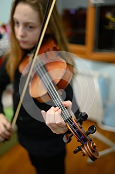 Girl playing violin