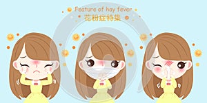 Girl with hay fever