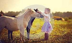 Girl and ponies