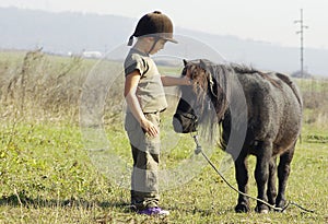 Girl with pony