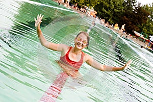 Girl in pool