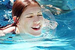 Girl in a pool