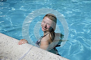 Girl in the pool