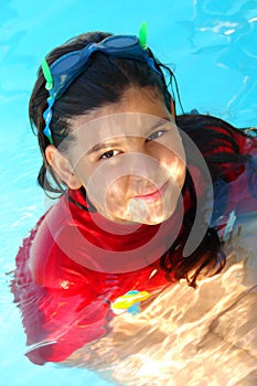 Girl in pool