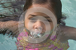 Girl in pool