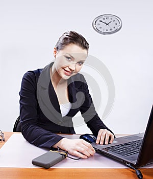 Girl with portable drive