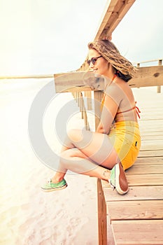 Girl portrait on the beach