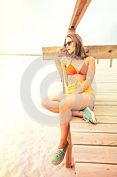 Girl portrait on the beach