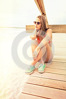 Girl portrait on the beach