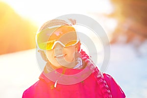 Girl portrait in ski google