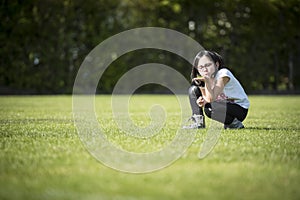 Girl posing a on a sports facility