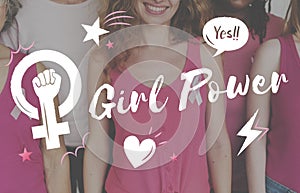 Girl Power Equality Feminist Women`s Right Concept