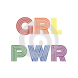 Girl Power / GRL PWR text design