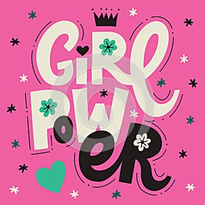 Girl Power Lettering poster