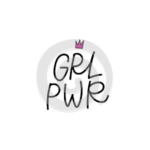 Girl Power shirt quote lettering