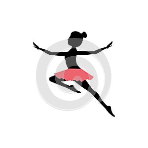 Girl practice ballet design