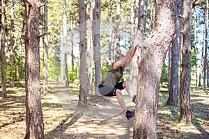 Girl practicing fitness