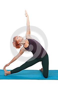 Girl practicing yogatic asana