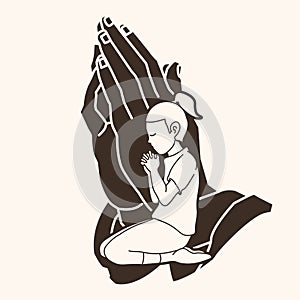 Girl Prayer, Christian praying graphic