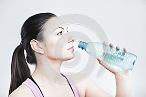 Girl prepare to drink water