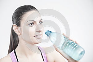 Girl prepare to drink water