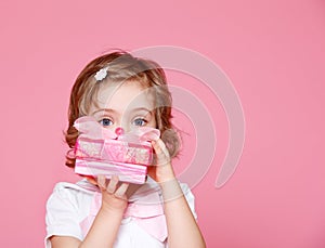 Girl with present