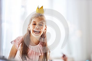 Girl in a princess costume