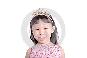 Girl in princess custume with crown photo