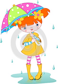 Girl rain